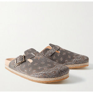 Yukuten Bostonian Bandana Print Sandals suede clogs size EU 40